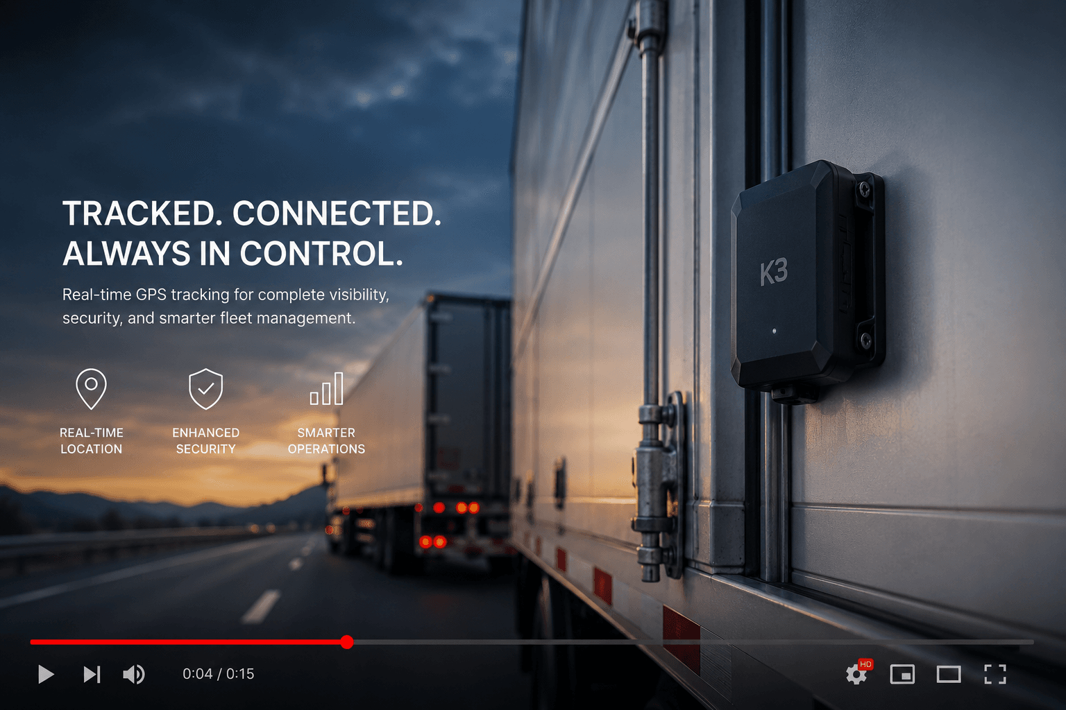 PulseTrack GPS tracker device for fleet tractors and assets